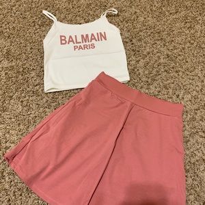 Crop top and short